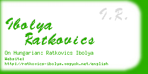 ibolya ratkovics business card